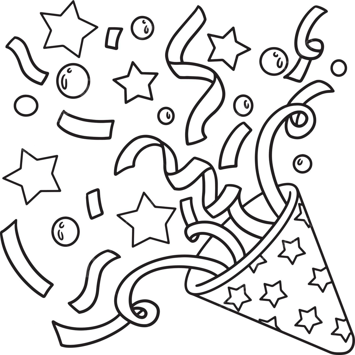 Confetti coloring page png transparent images free download vector files