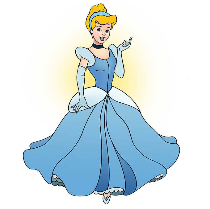 How to draw cinderella