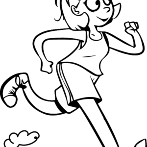 Running coloring pages printable for free download