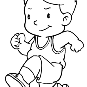 Running coloring pages printable for free download
