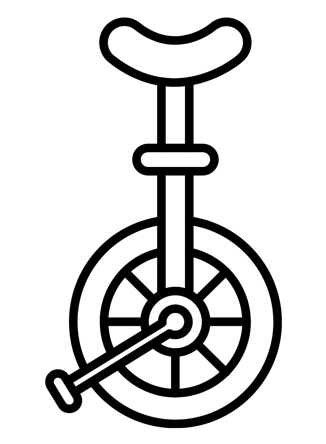 Unicycle coloring pages printable for free download
