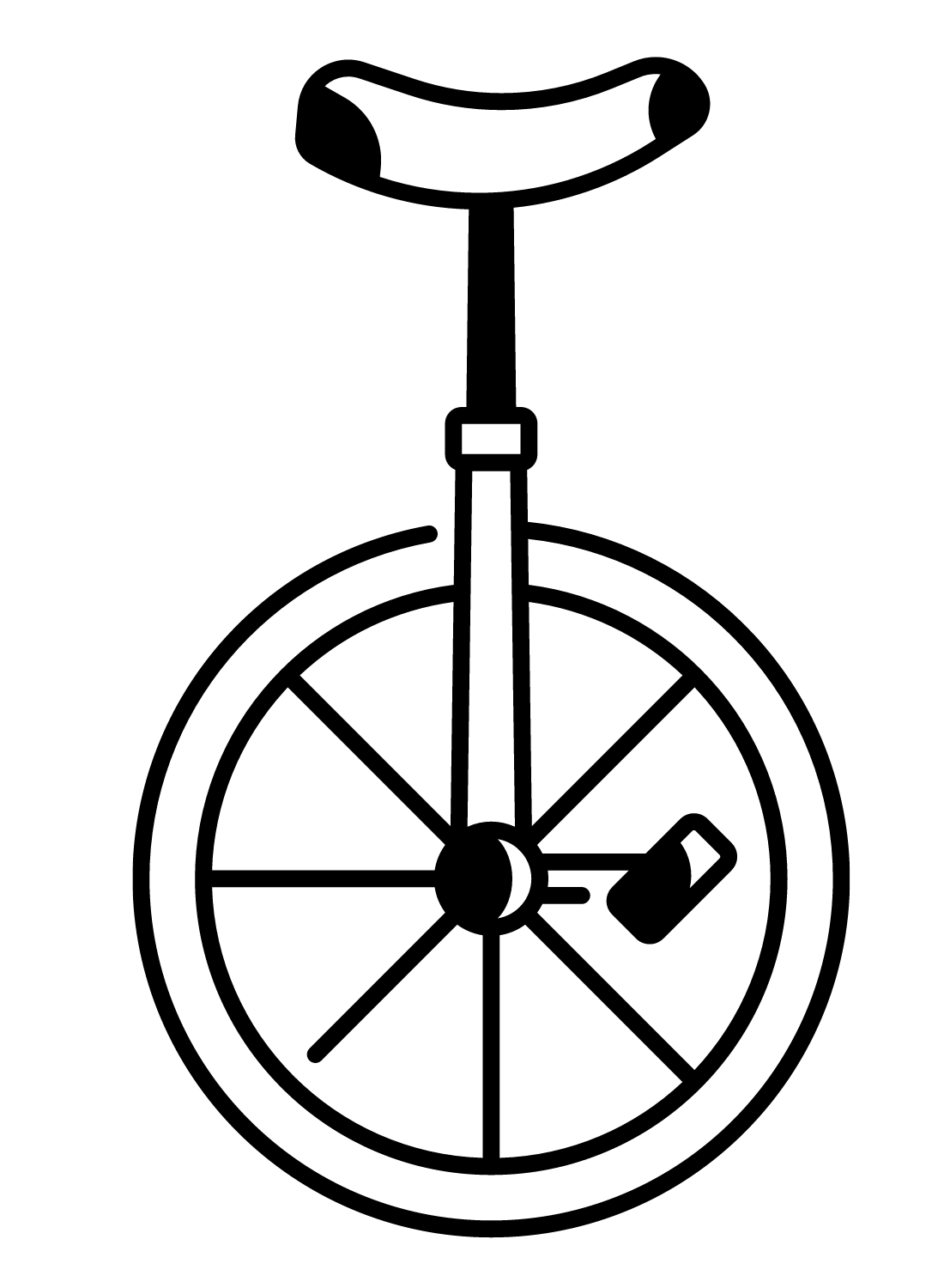 Unicycle coloring pages printable for free download