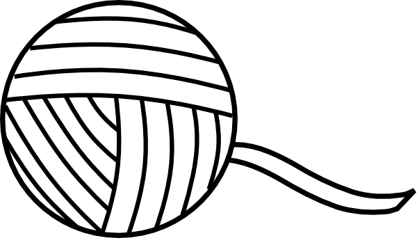 Ball of yarn outline clip art at
