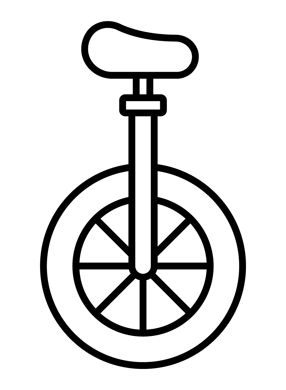 Unicycle coloring pages