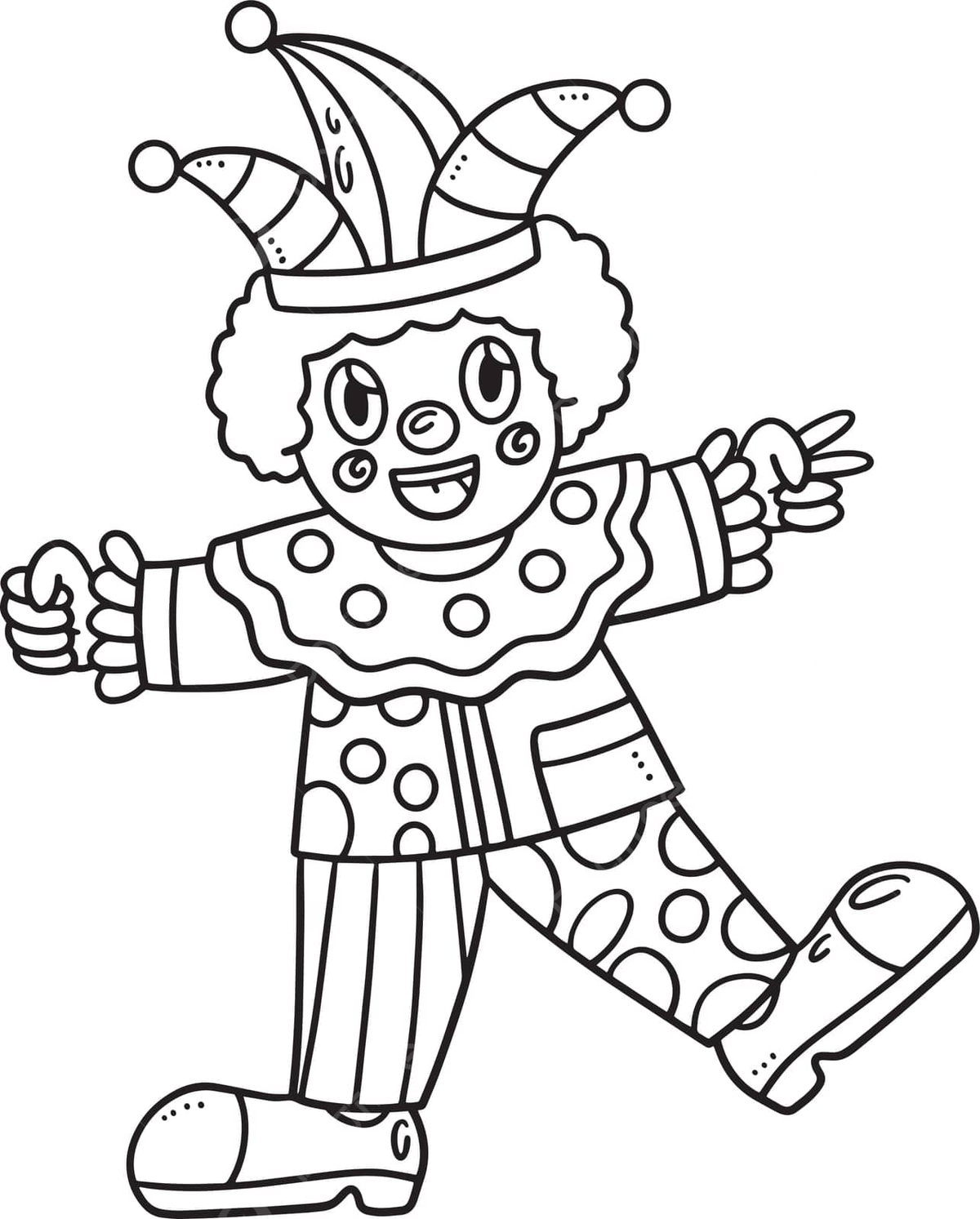 Birthday clown isolated coloring page for kids birthday clown hand drawn vector birthday drawing ring drawing kid drawing png and vector with transparent background for free download