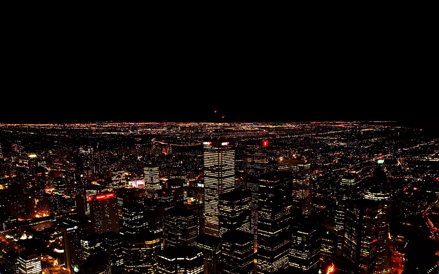 Download wallpaper x city night light top view widescreen hd background