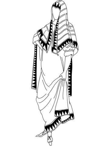 Roman headdresses and garmet coloring page free printable coloring pages