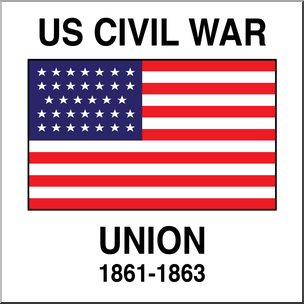 Clip art flags civil war union star flag color i