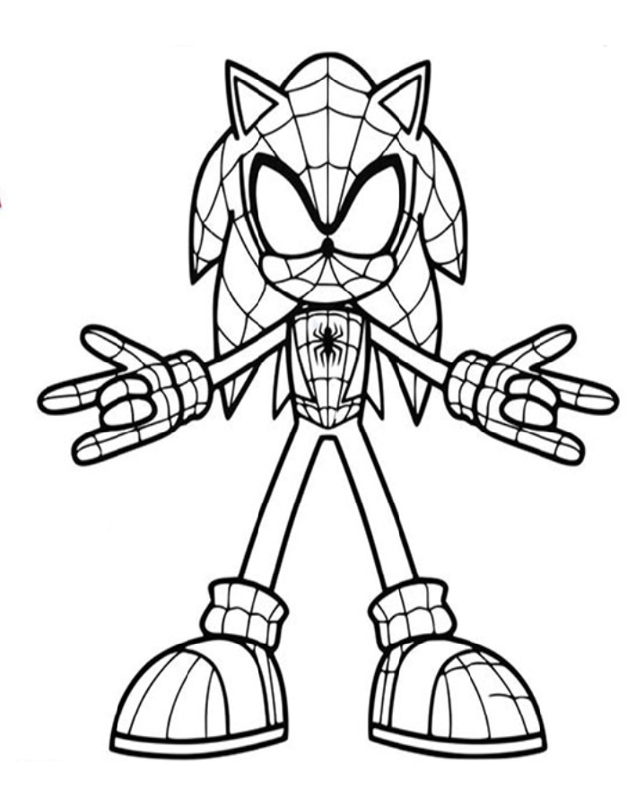 Spiderman sonic coloring page spiderman coloring coloring pages spiderman pictures
