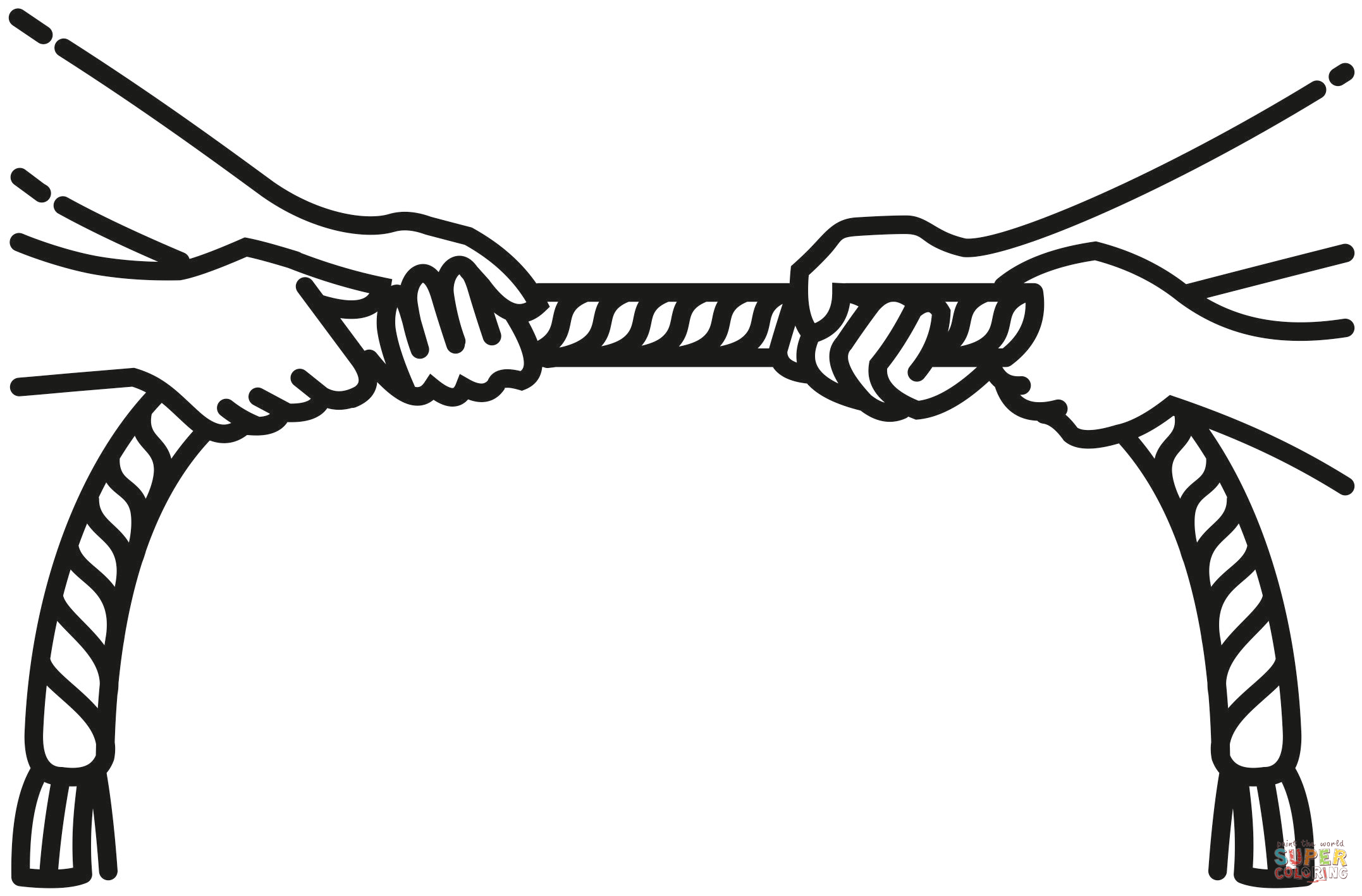Tug of war coloring page free printable coloring pages