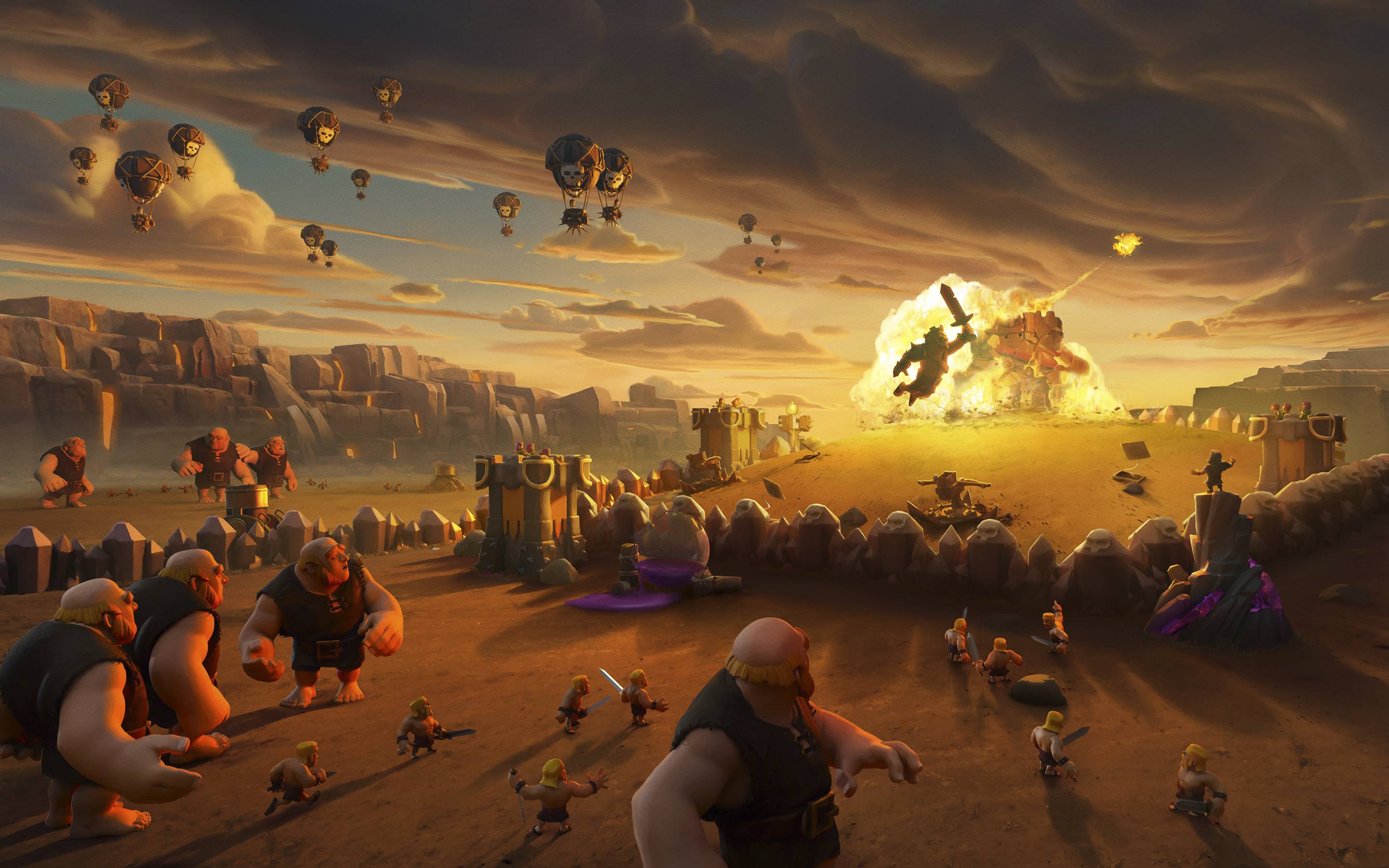 Clash of clans game widescreen wallpaper x px