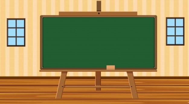 Premium vector blackboard the middle of the room classroom background modern classroom background powerpot