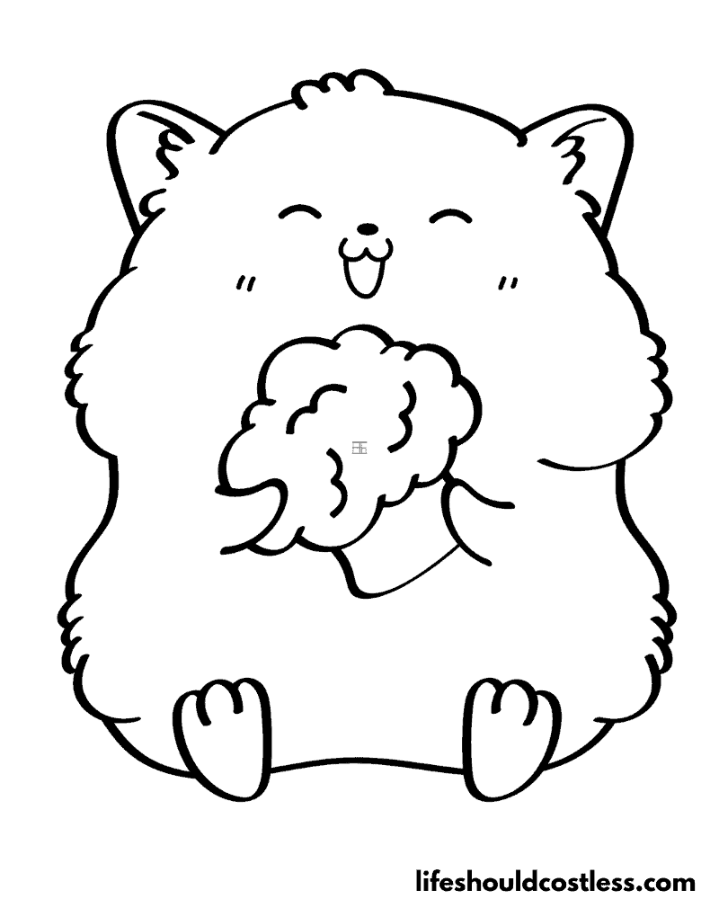 Hamster coloring pages free printable pdf templates