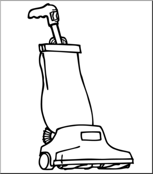 Clip art vacuum cleaner bw i