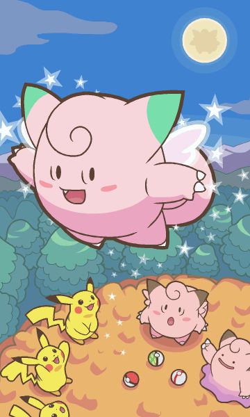 Clefairy clefairy shiny y pikachu cute pokemon wallpaper pokemon wild pokemon