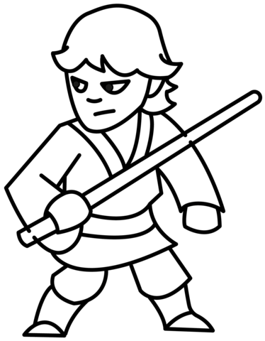 Chibi skywalker coloring page free printable coloring pages