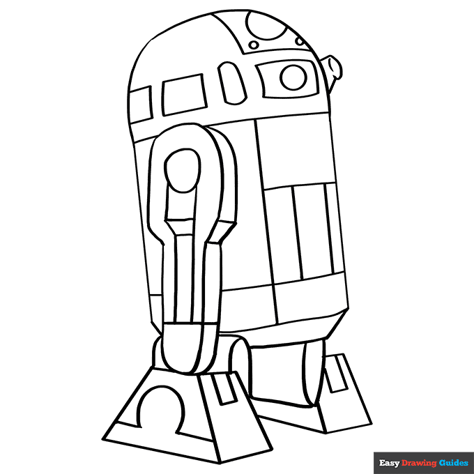 Rd from star wars coloring page easy drawing guides