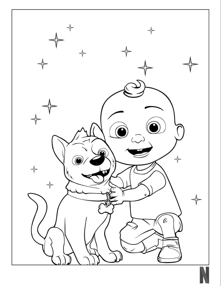 Coco melon coloring page animal coloring pages coloring pages dog coloring page