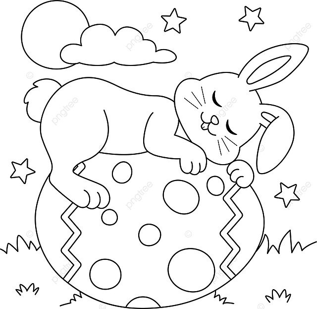 Desenho de coelho dormindo no ovo pãscoa pãgina para colorir coelhinho da branco feliz vetor png desenho de coelho desenho de ovo desenho de coelhinho da pãscoa imagem png e vetor