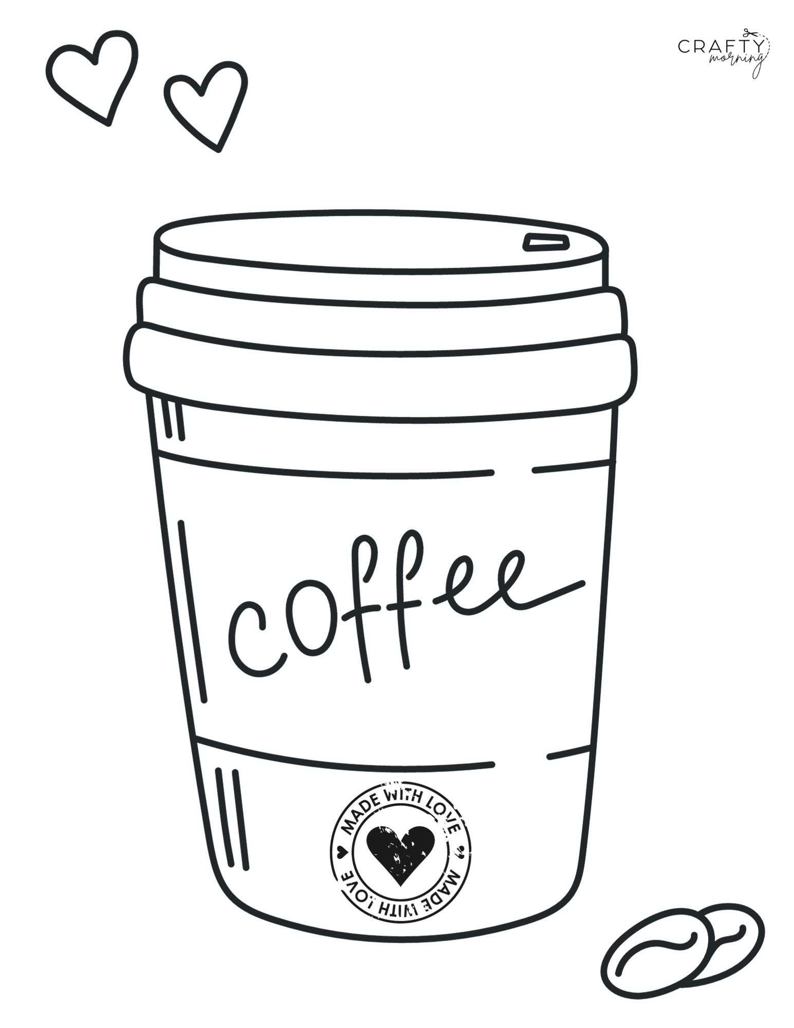 Coffee coloring pages to print