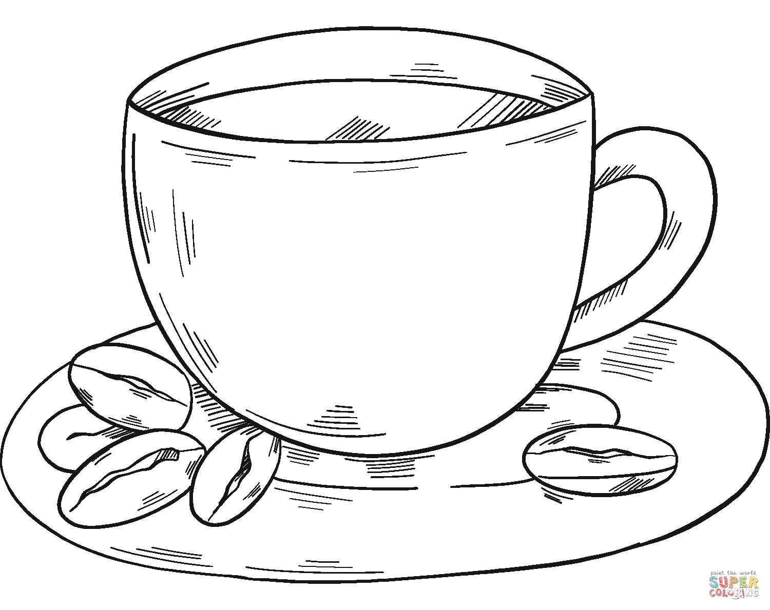 Cup of coffee coloring page free printable coloring pages