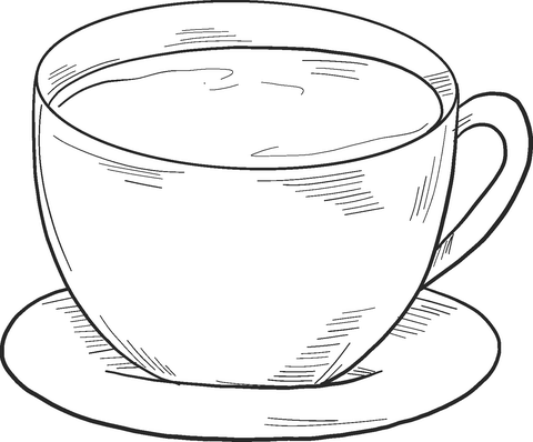 Coffee cup coloring page free printable coloring pages