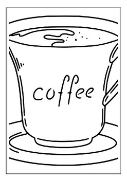Printable coffee coloring pages a unique way to experience your favorite drink
