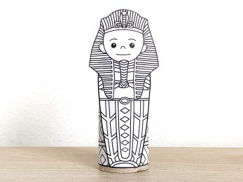 Sarcophagus toilet paper roll printable coloring craft