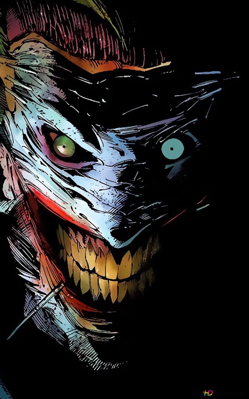 Joker portrait in colorful style k wallpaper download