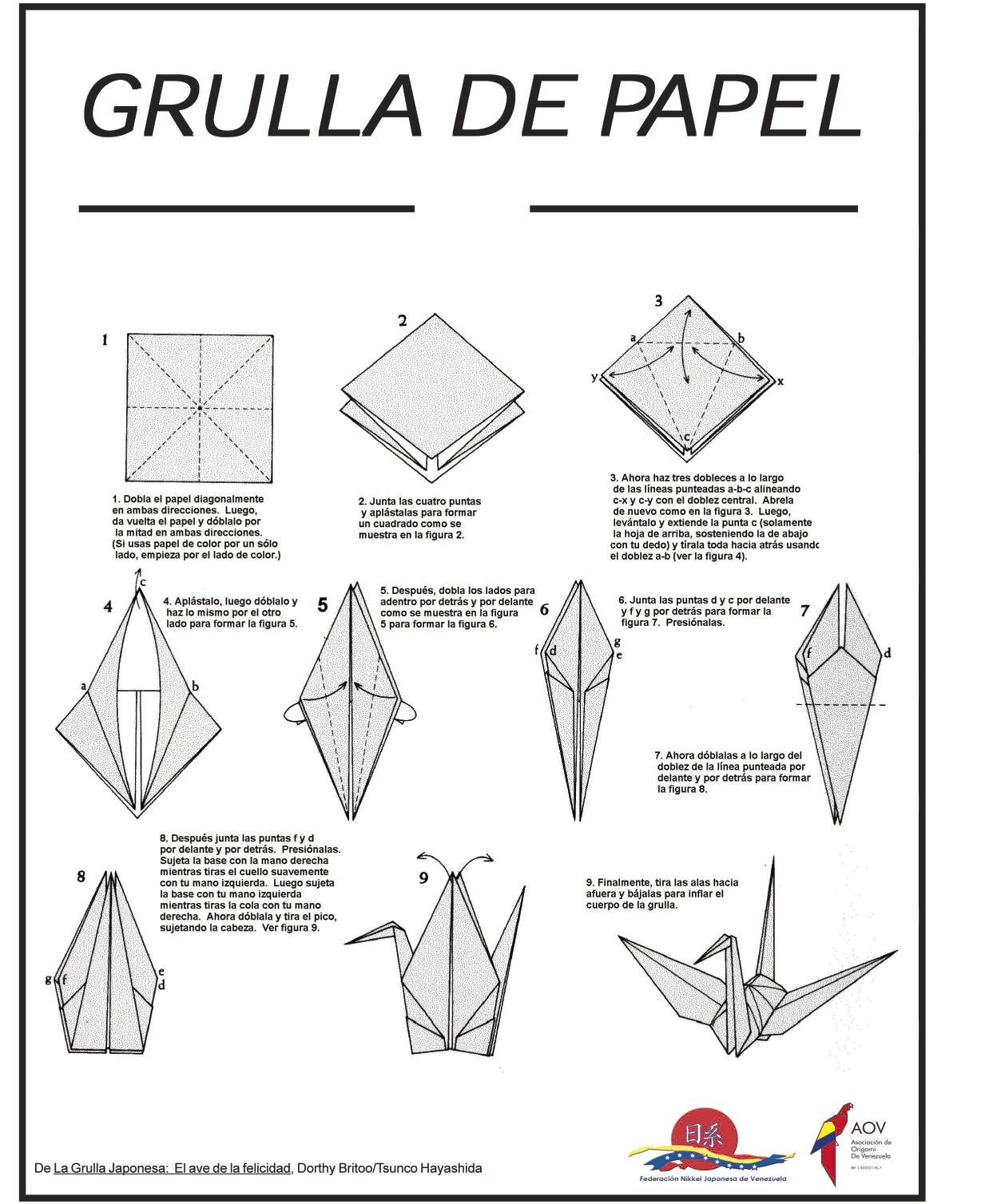 Tomamos ta guãa de un taller con la asociaciãn de origami de venezuela para que puedan hacerla en casa el origami gâ grulla de papel grullas origami origami