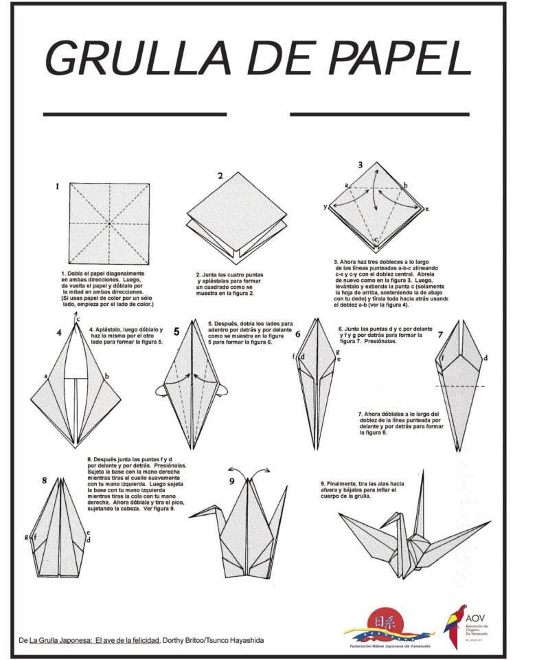 Psiquearte on x arteenprotesta guãa de la asociaciãn de origami de venezuela para hacer grullas de papel sãmbolo de pazadentro httptcoryexabkvi x