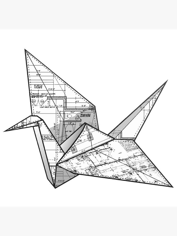 Lãmina artãstica for sale con la obra grulla de origami de charlesdughetto