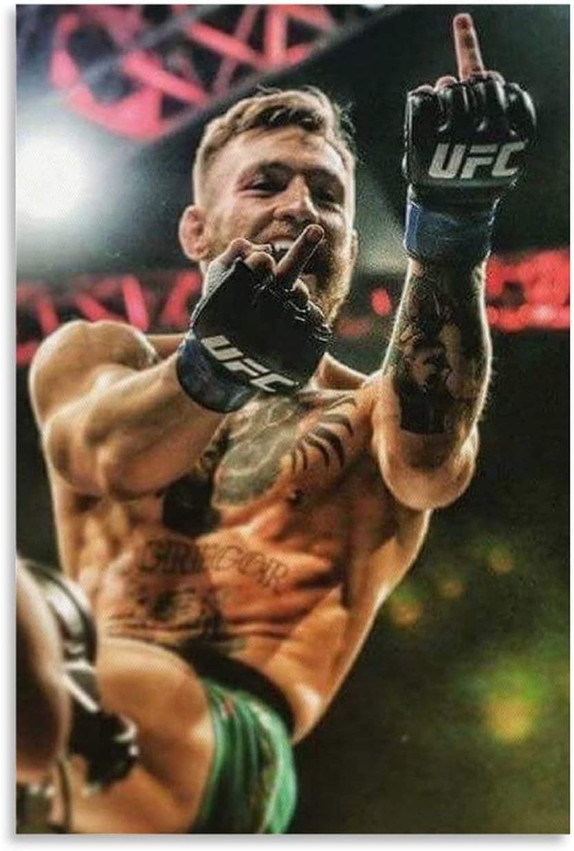 Toukui conor mcgregor wallpaper middle finger poster corative painting canvas wall art living room poster bedroom painting x inches x cm everything else