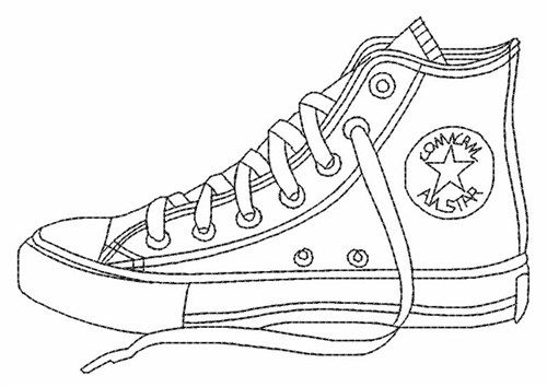 Converse shoes coloring pages printable
