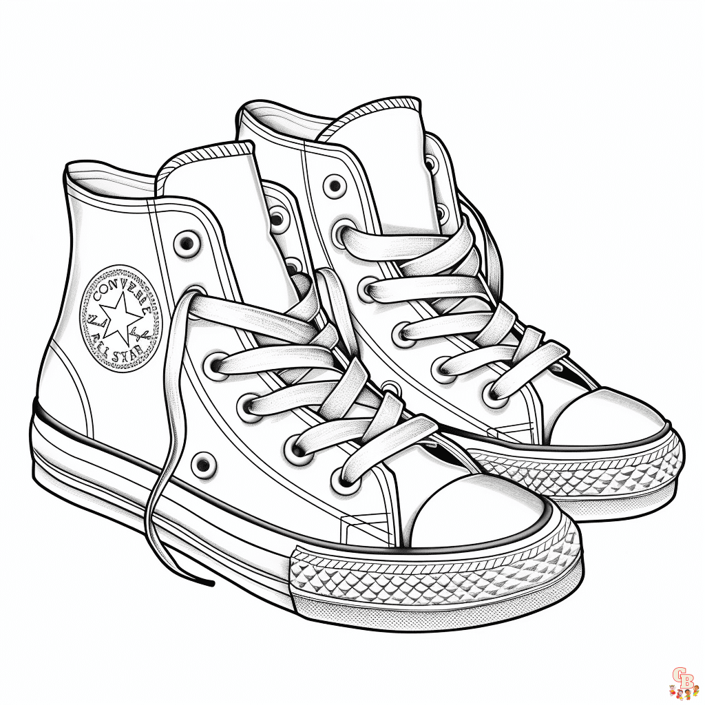 Printable converse coloring pages free for kids and adults