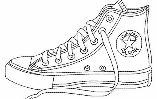 Blank shoe coloring pages sketch coloring page converse shoe shoe art converse shoes