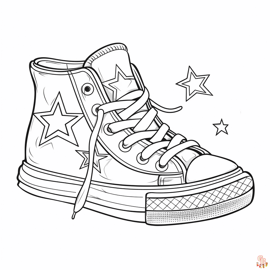 Printable converse coloring pages free for kids and adults