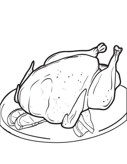 Printable cooked thanksgiving turkey coloring page for kids star coloring pages turkey coloring pages kids printable coloring pages