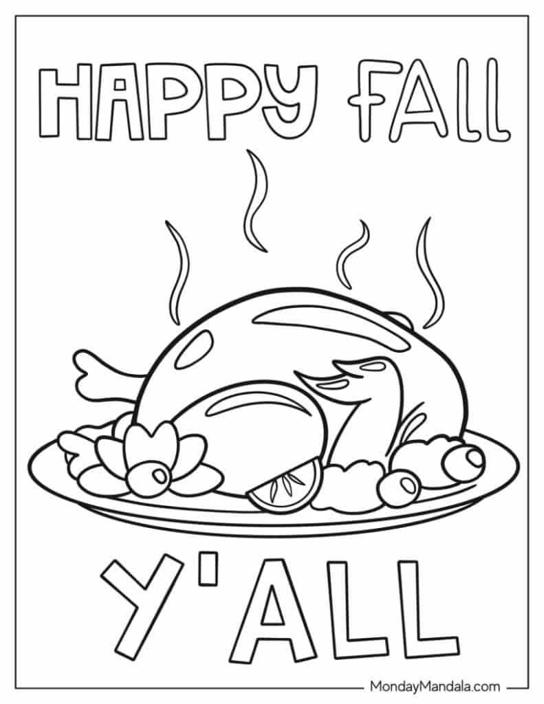 Turkey coloring pages free pdf printables