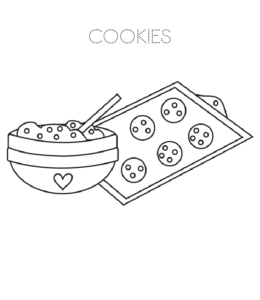Cookie coloring pages playing learning