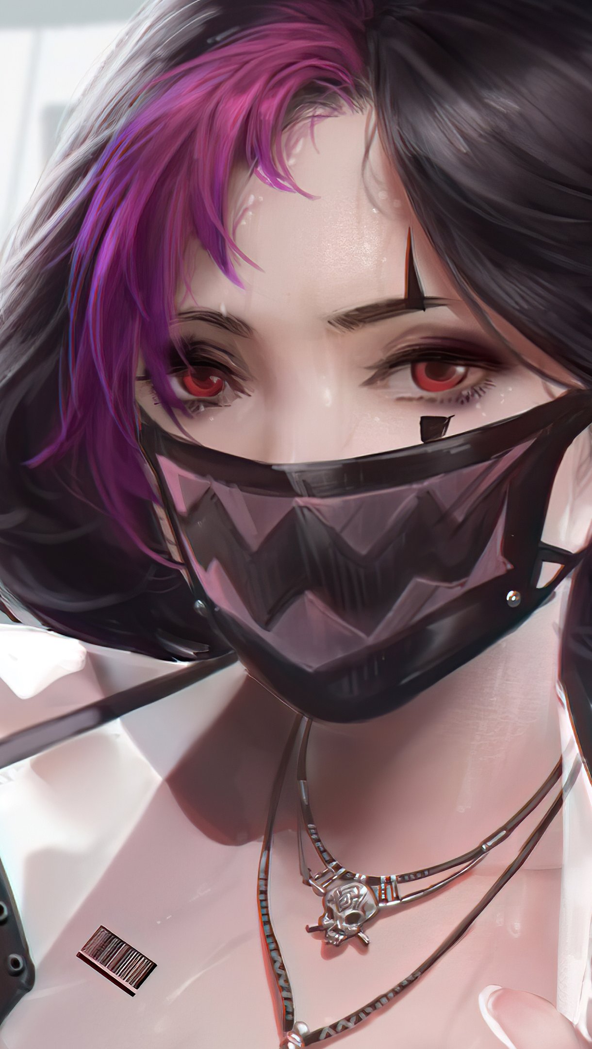 Anime girl with mask wallpaper k ultra hd id