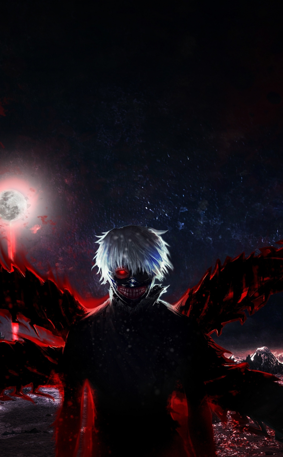 Download wallpaper x tokyo ghoul dark anime boy artwork iphone x hd background