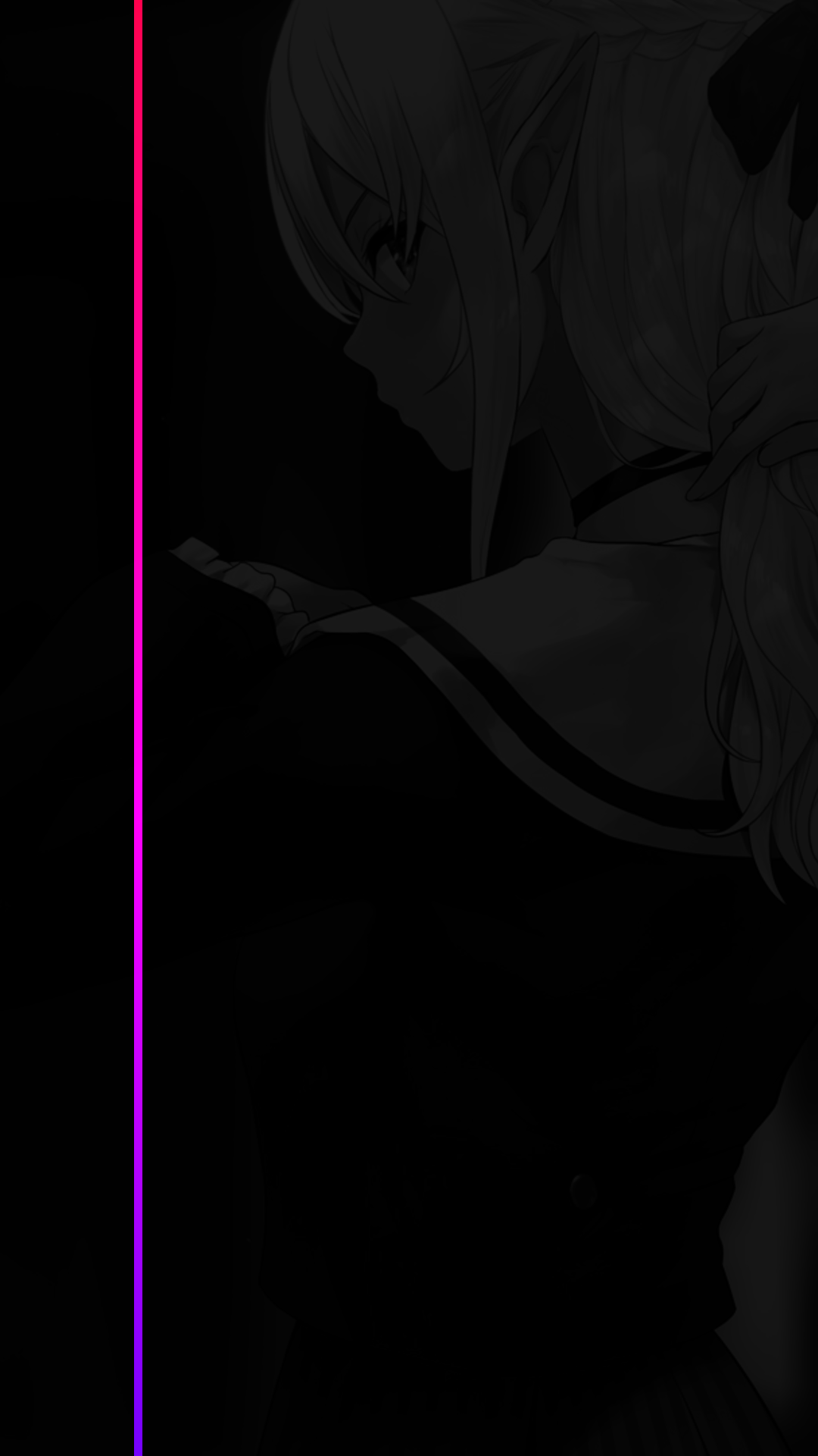 Monochrome minimalism gradient dark anime girls