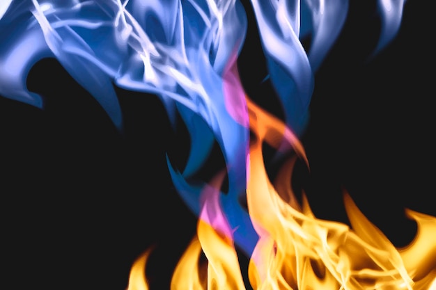 Free vector aesthetic flame background blazing blue fire vector