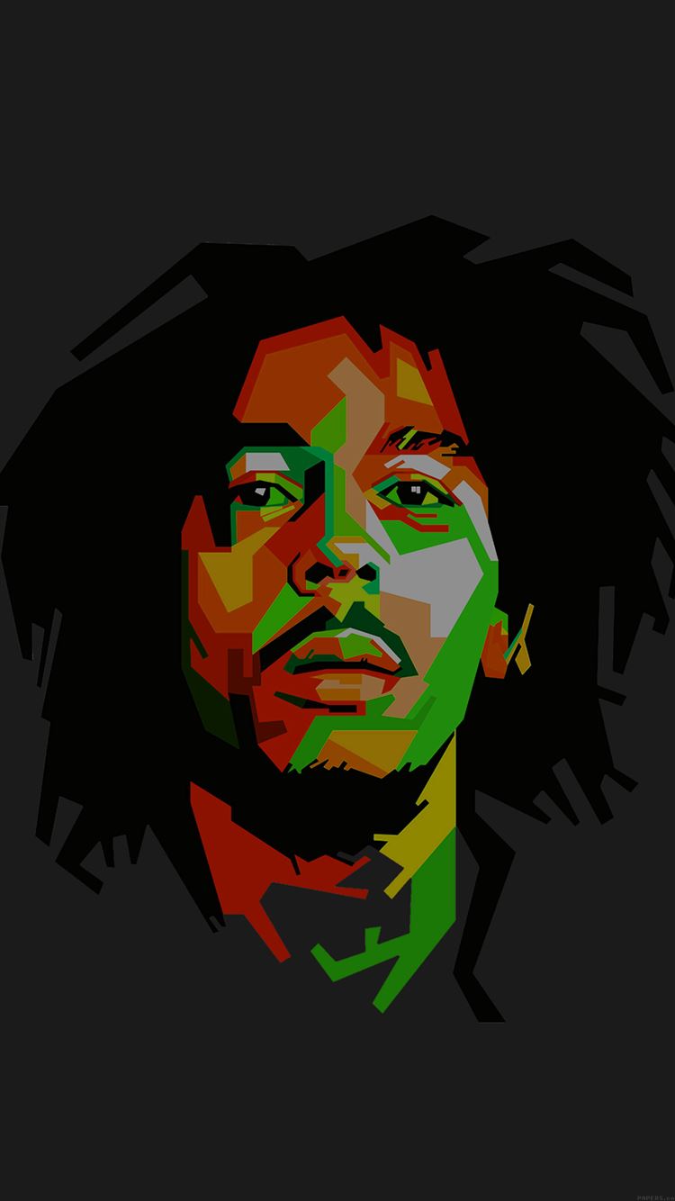 Bob marley dark art illust music reggae celebrity iphone wallpapers free download
