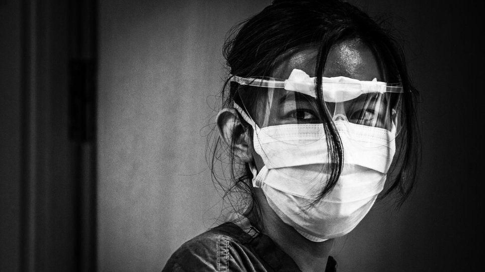 Coronavirus mask photos show emotions and tiredness of ipswich nhs workers
