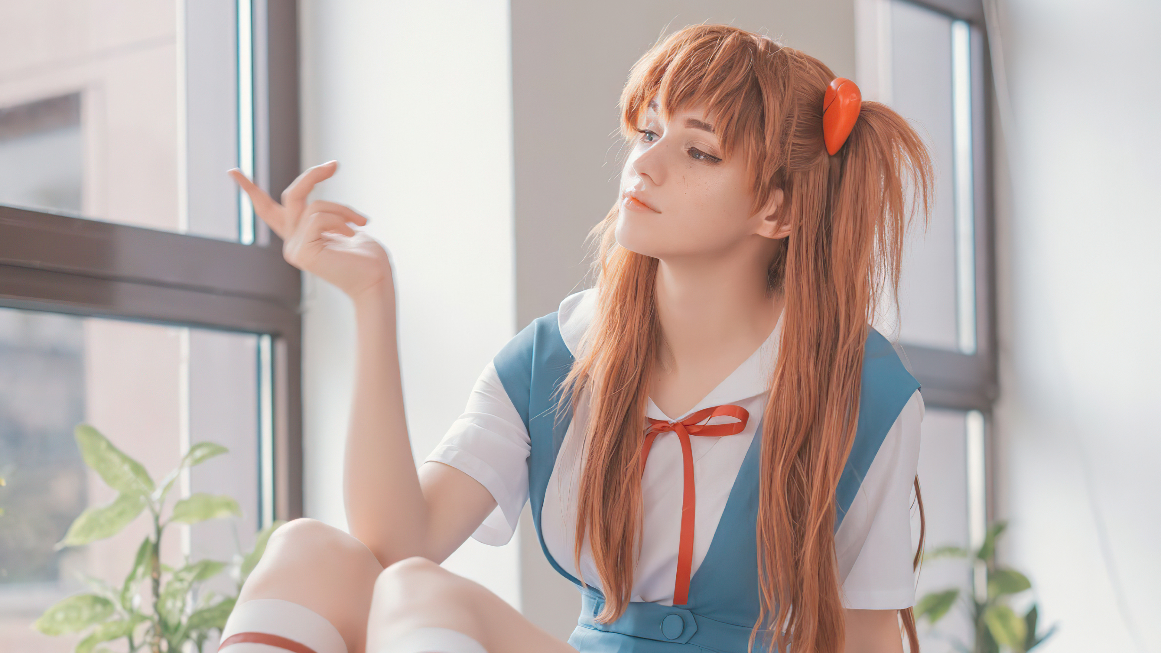 Asuka evangelion cosplay k hd anime k wallpapers images backgrounds photos and pictures