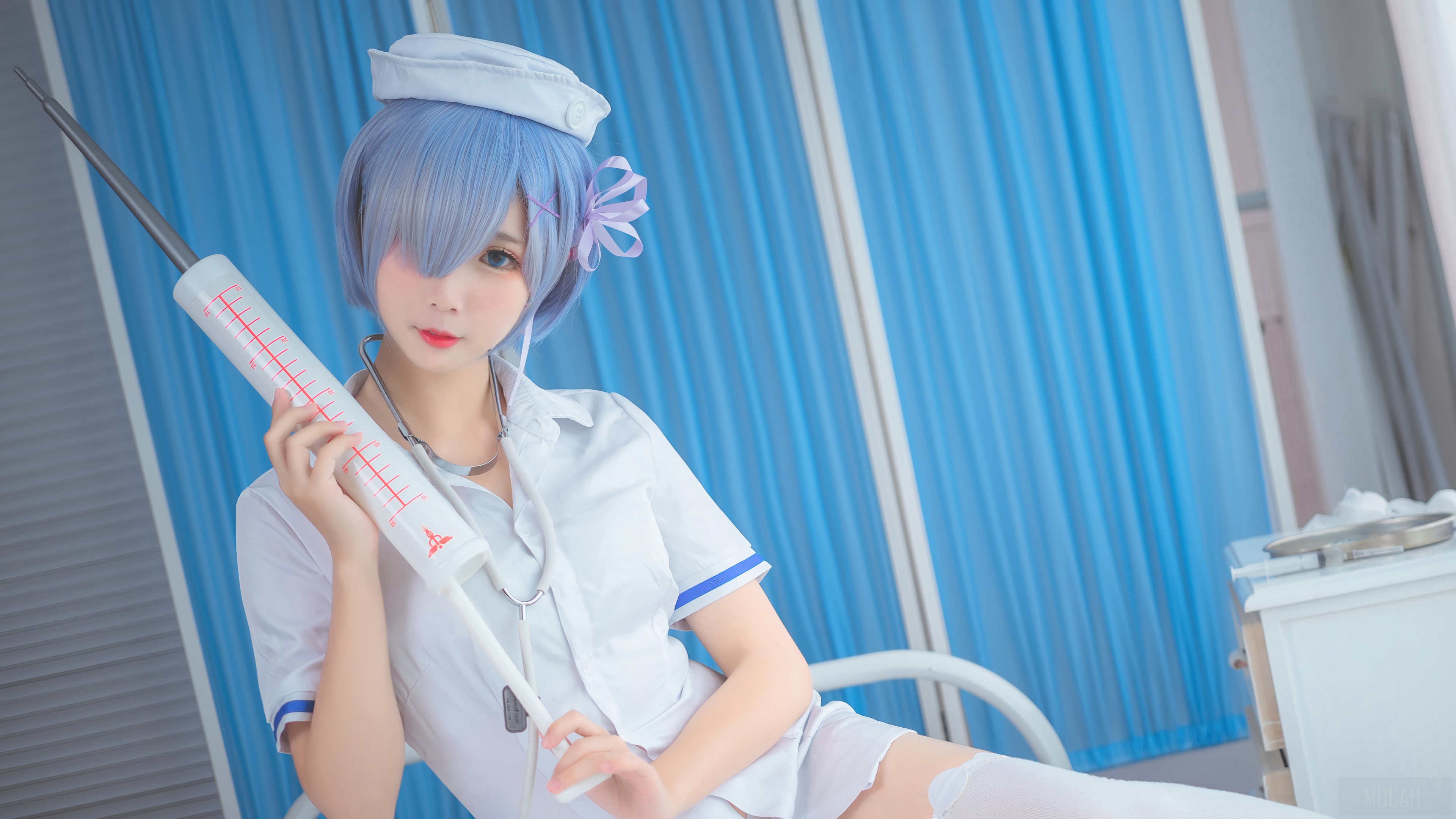 Nurse cosplay cosplayer girls rem re zero anime zelizer mbxer asian k