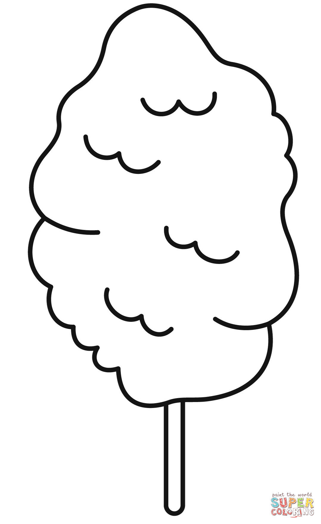 Cotton candy coloring page free printable coloring pages
