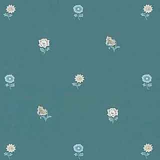 Country floral vintage wallpaper sage green blue rose th drs
